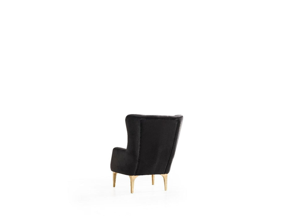 Galaxy Home Lust Chair in Black - Vida Furniture (Laredo,TX)