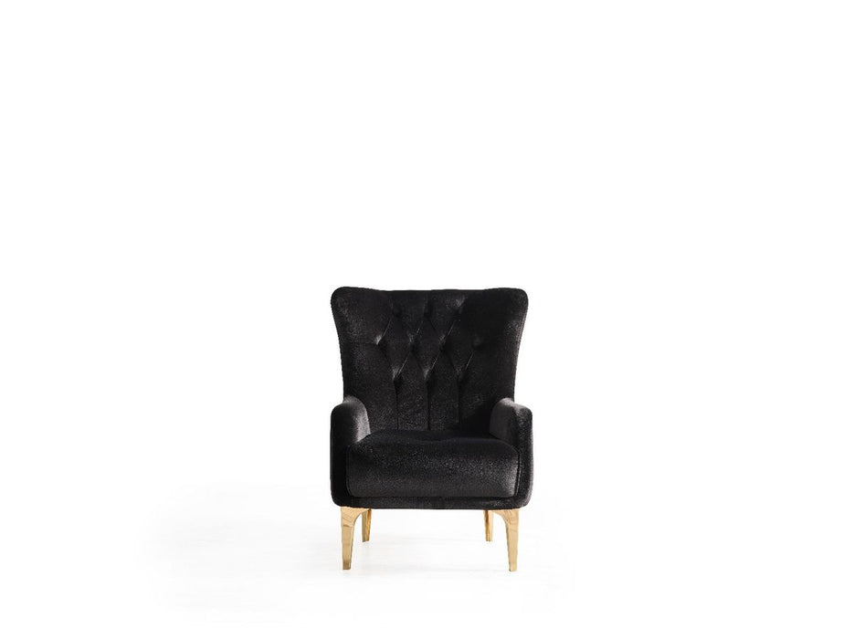 Galaxy Home Lust Chair in Black - Vida Furniture (Laredo,TX)