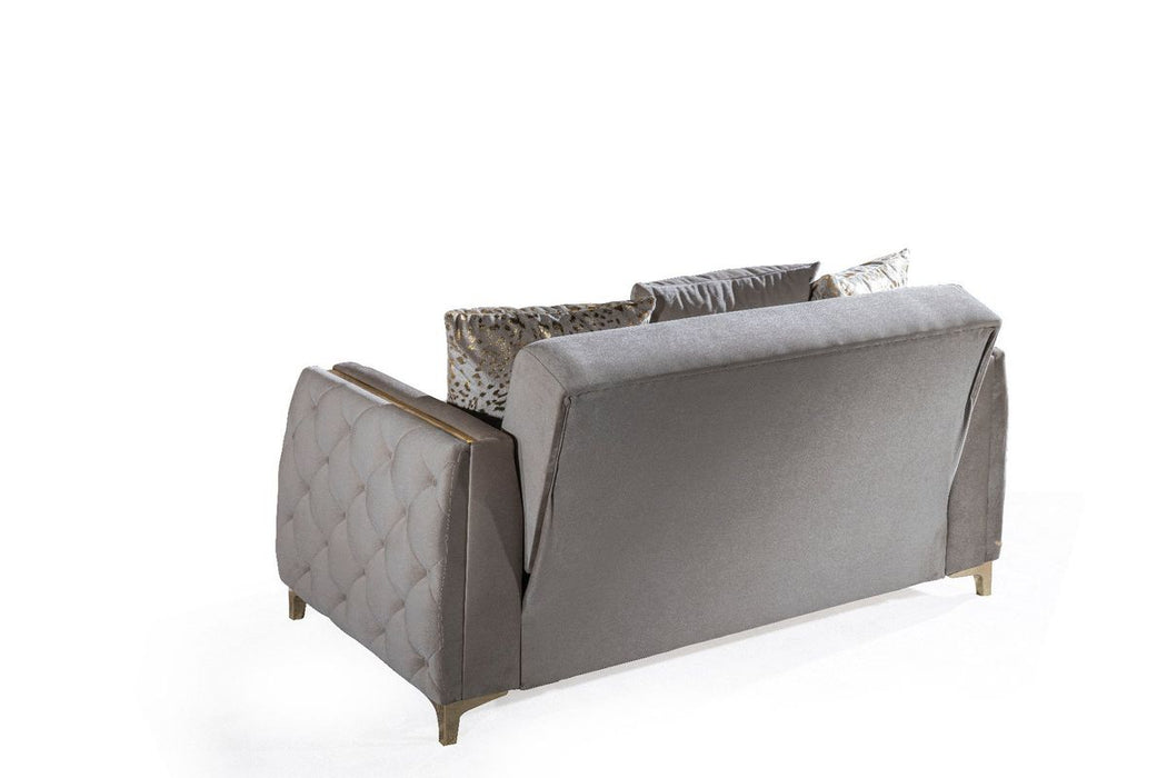 Galaxy Home Lust Loveseat in Taupe - Vida Furniture (Laredo,TX)