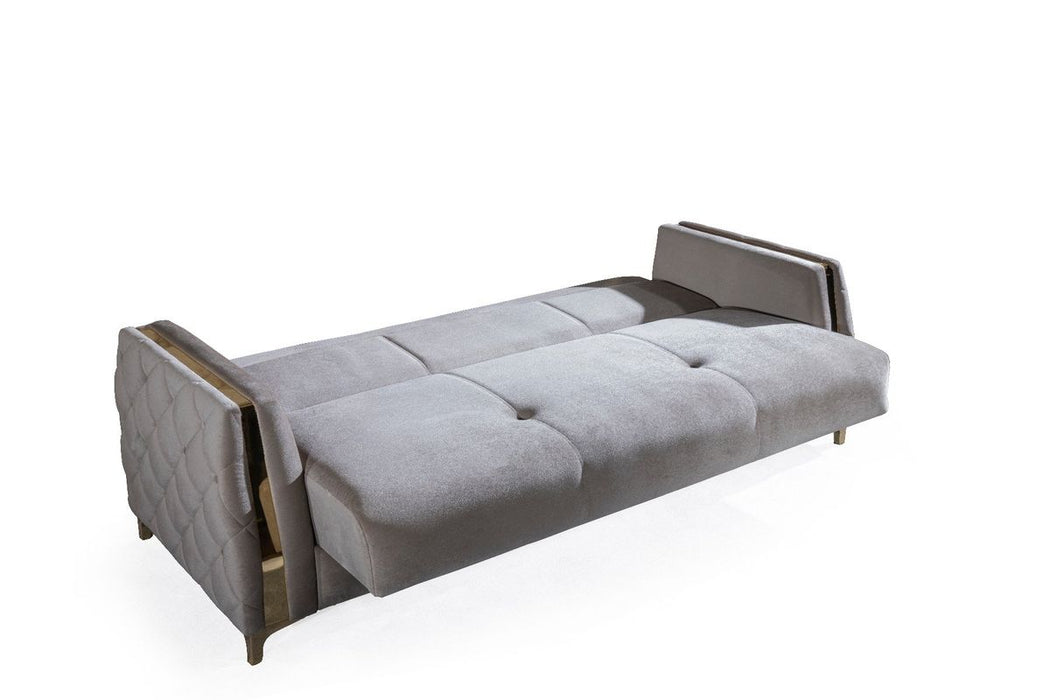 Galaxy Home Lust Sleeper Sofa in Taupe - Vida Furniture (Laredo,TX)