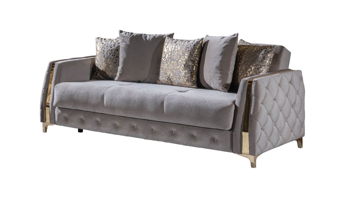 Galaxy Home Lust Sleeper Sofa in Taupe - Vida Furniture (Laredo,TX)