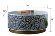 Galaxy Home Modern Luxe Coffee Table in Navy - Vida Furniture (Laredo,TX)