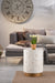 Galaxy Home Modern Luxe End Table in Ivory - Vida Furniture (Laredo,TX)
