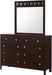 Elements International Lawrence Mirror in Espresso Lacquer - Vida Furniture (Laredo,TX)