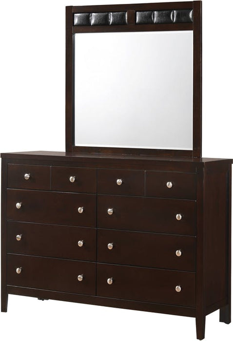 Elements International Lawrence Dresser in Espresso Lacquer - Vida Furniture (Laredo,TX)