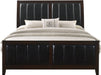 Elements International Lawrence King Panel Bed in Espresso Lacquer - Vida Furniture (Laredo,TX)