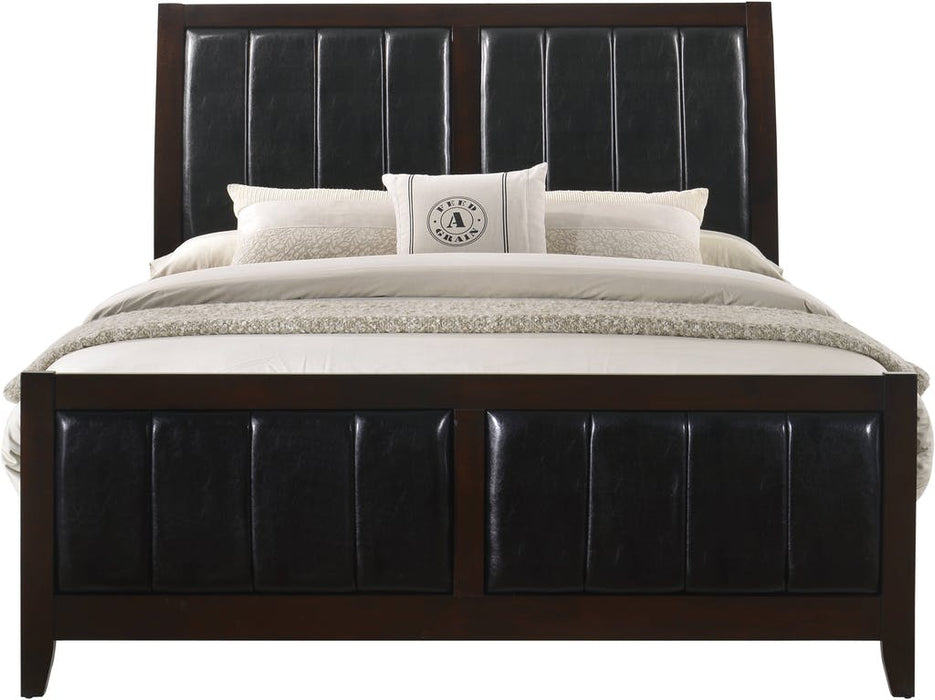 Elements International Lawrence King Panel Bed in Espresso Lacquer - Vida Furniture (Laredo,TX)