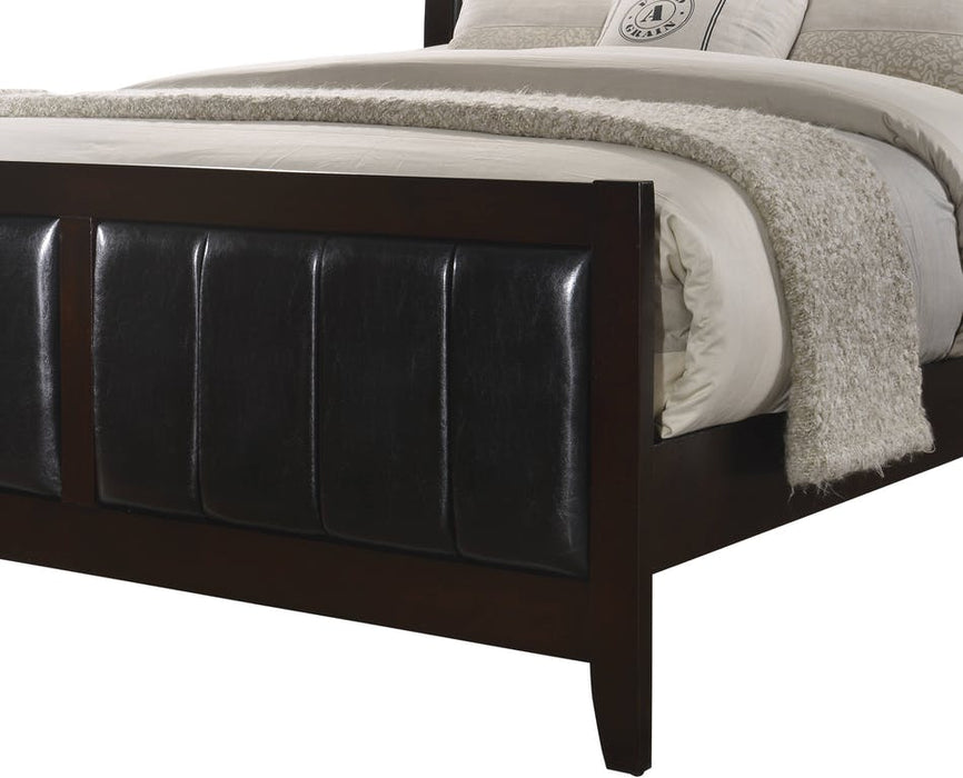 Elements International Lawrence Full Panel Bed in Espresso Lacquer - Vida Furniture (Laredo,TX)