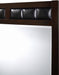 Elements International Lawrence Mirror in Espresso Lacquer - Vida Furniture (Laredo,TX)