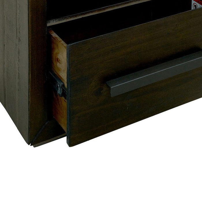 Elements International Magnum Nightstand in Grey - Vida Furniture (Laredo,TX)