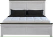 Elements International Madison King Panel Bed in White - Vida Furniture (Laredo,TX)