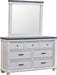 Elements International Madison Mirror in White - Vida Furniture (Laredo,TX)