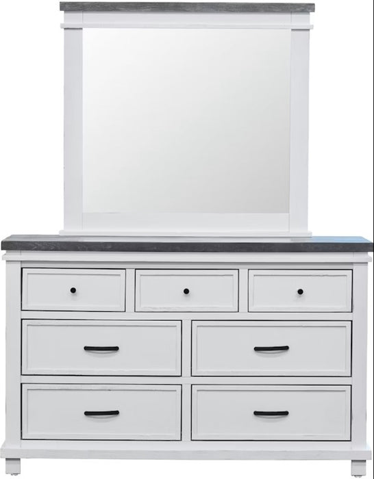 Elements International Madison Dresser in White - Vida Furniture (Laredo,TX)
