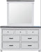 Elements International Madison Dresser in White - Vida Furniture (Laredo,TX)