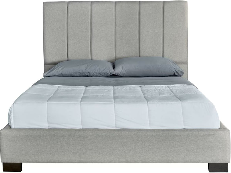 Elements International Magnum Queen Panel Bed in Grey - Vida Furniture (Laredo,TX)