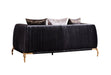 Galaxy Home Majesty Loveseat in Black - Vida Furniture (Laredo,TX)