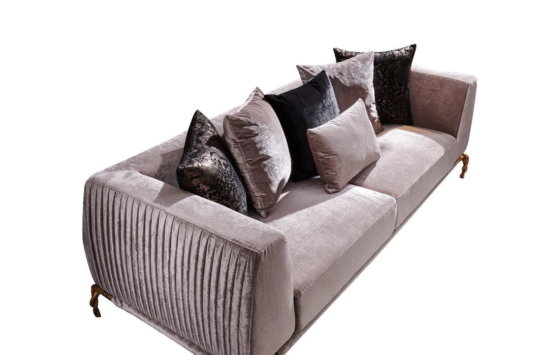 Galaxy Home Majesty Sofa in Ivory - Vida Furniture (Laredo,TX)