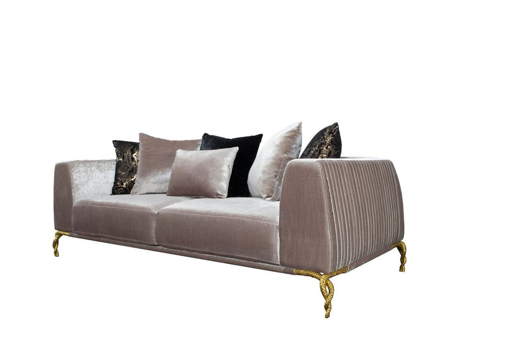 Galaxy Home Majesty Sofa in Ivory - Vida Furniture (Laredo,TX)