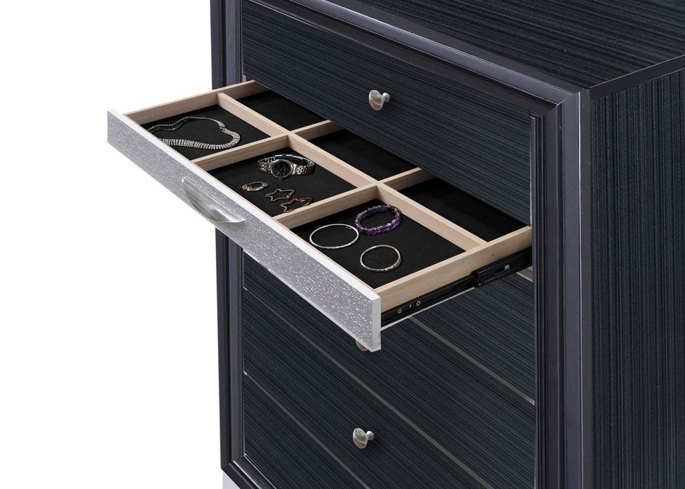 Galaxy Home Matrix Chest in Black - Vida Furniture (Laredo,TX)