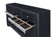 Galaxy Home Matrix 7 Drawer Dresser in Black - Vida Furniture (Laredo,TX)