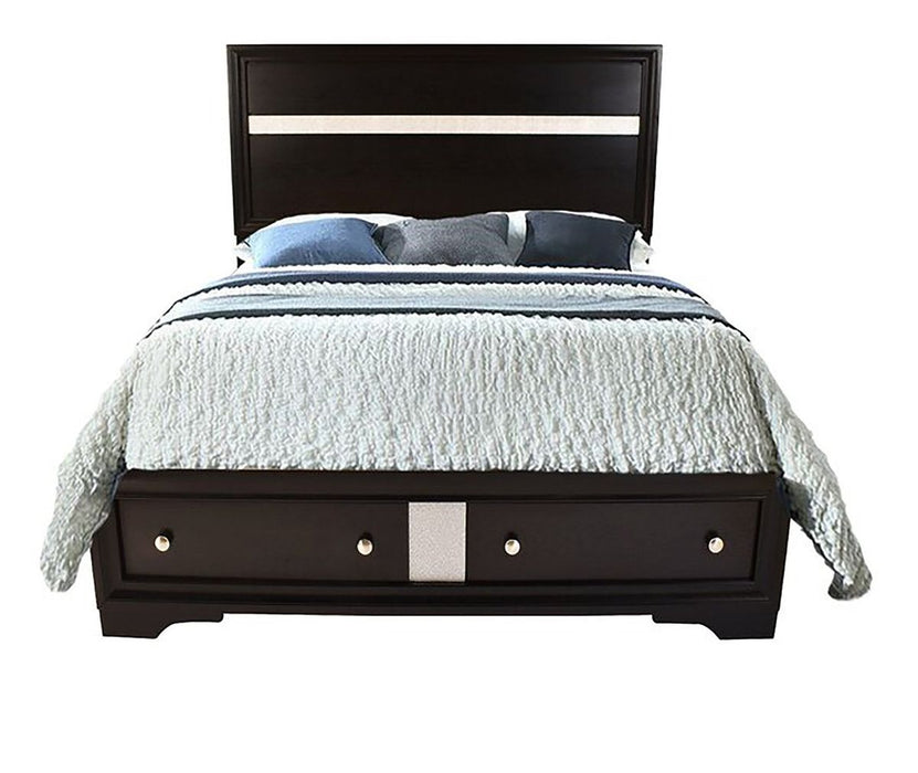 Galaxy Home Matrix King Bed in Black - Vida Furniture (Laredo,TX)