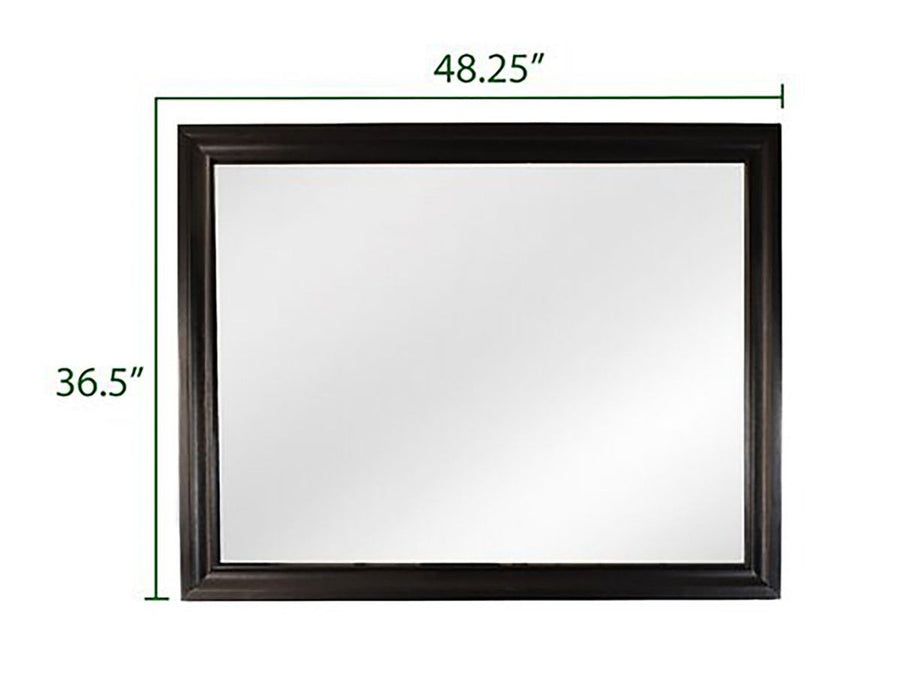 Galaxy Home Matrix Mirror in Black - Vida Furniture (Laredo,TX)