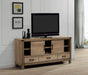 Crown Mark Furniture Matteo 3 Drawer TV Stand in Brown - Vida Furniture (Laredo,TX)