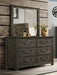 Elements International Maverick Mirror in Dark Brown - Vida Furniture (Laredo,TX)