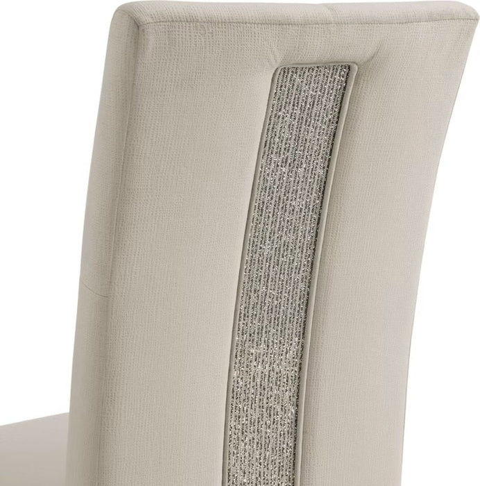 Elements International Maxwell Side Chair (Set of 2) in Champagne - Vida Furniture (Laredo,TX)