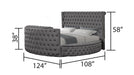 Galaxy Home Maya King Bed in Gray - Vida Furniture (Laredo,TX)
