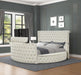 Galaxy Home Maya Queen Bed in Cream - Vida Furniture (Laredo,TX)