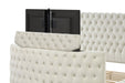 Galaxy Home Maya Queen Bed in Cream - Vida Furniture (Laredo,TX)