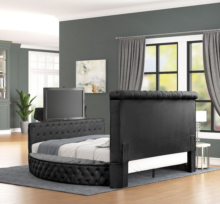 Galaxy Home Maya Queen Bed in Black - Vida Furniture (Laredo,TX)