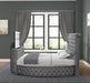 Galaxy Home Maya King Bed in Gray - Vida Furniture (Laredo,TX)