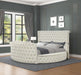 Galaxy Home Maya Queen Bed in Cream - Vida Furniture (Laredo,TX)
