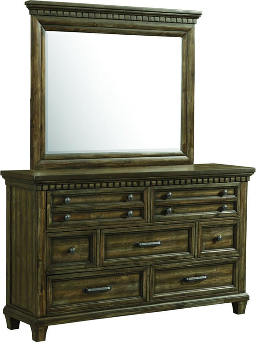 Elements International McCabe Dresser in Distressed Lacquer - Vida Furniture (Laredo,TX)