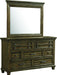 Elements International McCabe Dresser in Distressed Lacquer - Vida Furniture (Laredo,TX)