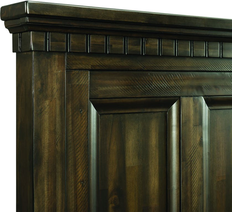 Elements International McCabe King Storage Bed in Distressed Lacquer - Vida Furniture (Laredo,TX)