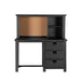 Elements International Vista Computer Desk in Grey - Vida Furniture (Laredo,TX)