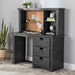 Elements International Vista Computer Desk in Grey - Vida Furniture (Laredo,TX)