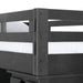 Elements International Vista Twin over Full Basic Loft Bed with Bookcase in Grey - Vida Furniture (Laredo,TX)