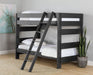 Elements International Vista Twin over Full Bunk Bed with Ladder in Grey - Vida Furniture (Laredo,TX)
