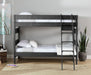 Elements International Vista Twin over Full Bunk Bed with Ladder in Grey - Vida Furniture (Laredo,TX)