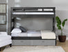 Elements International Vista High Top Twin over Full Bunk Bed with Ladder in Grey - Vida Furniture (Laredo,TX)