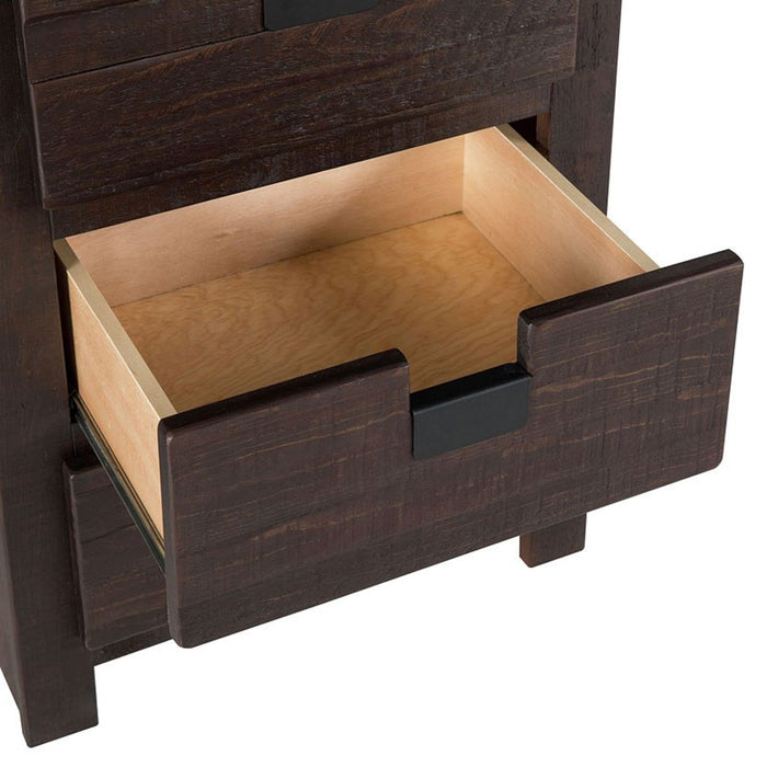 Elements International Vista Computer Desk in Brown - Vida Furniture (Laredo,TX)