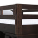 Elements International Vista Twin over Full Basic Loft Bed with Bookcase in Brown - Vida Furniture (Laredo,TX)