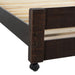 Elements International Vista Twin over Full Basic Loft Bed with Desk in Brown - Vida Furniture (Laredo,TX)