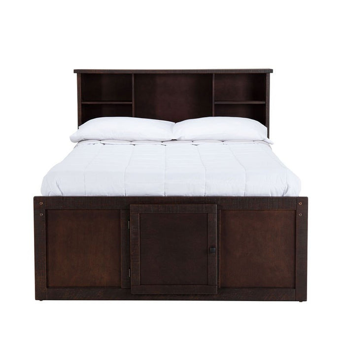Elements International Vista Captain Bed Full Storage Bed in Brown - Vida Furniture (Laredo,TX)