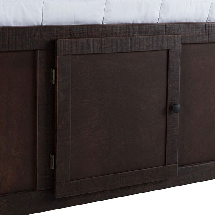 Elements International Vista Captain Bed Full Storage Bed in Brown - Vida Furniture (Laredo,TX)