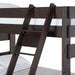 Elements International Vista Twin over Twin Bunk Bed with Ladder in Brown - Vida Furniture (Laredo,TX)
